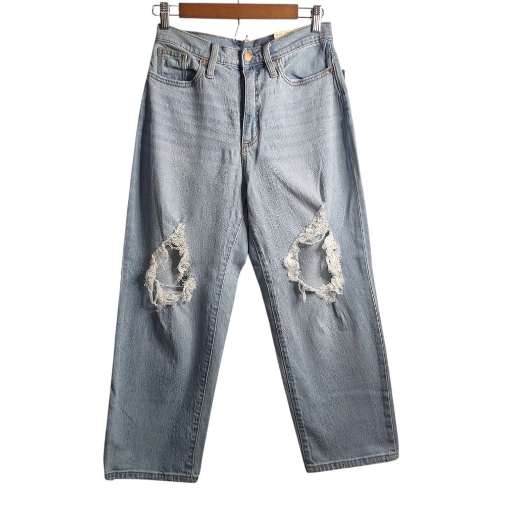 Universal Thread Denim Jeans Blue Distressed Vintage Stretch Straight 4S NWT